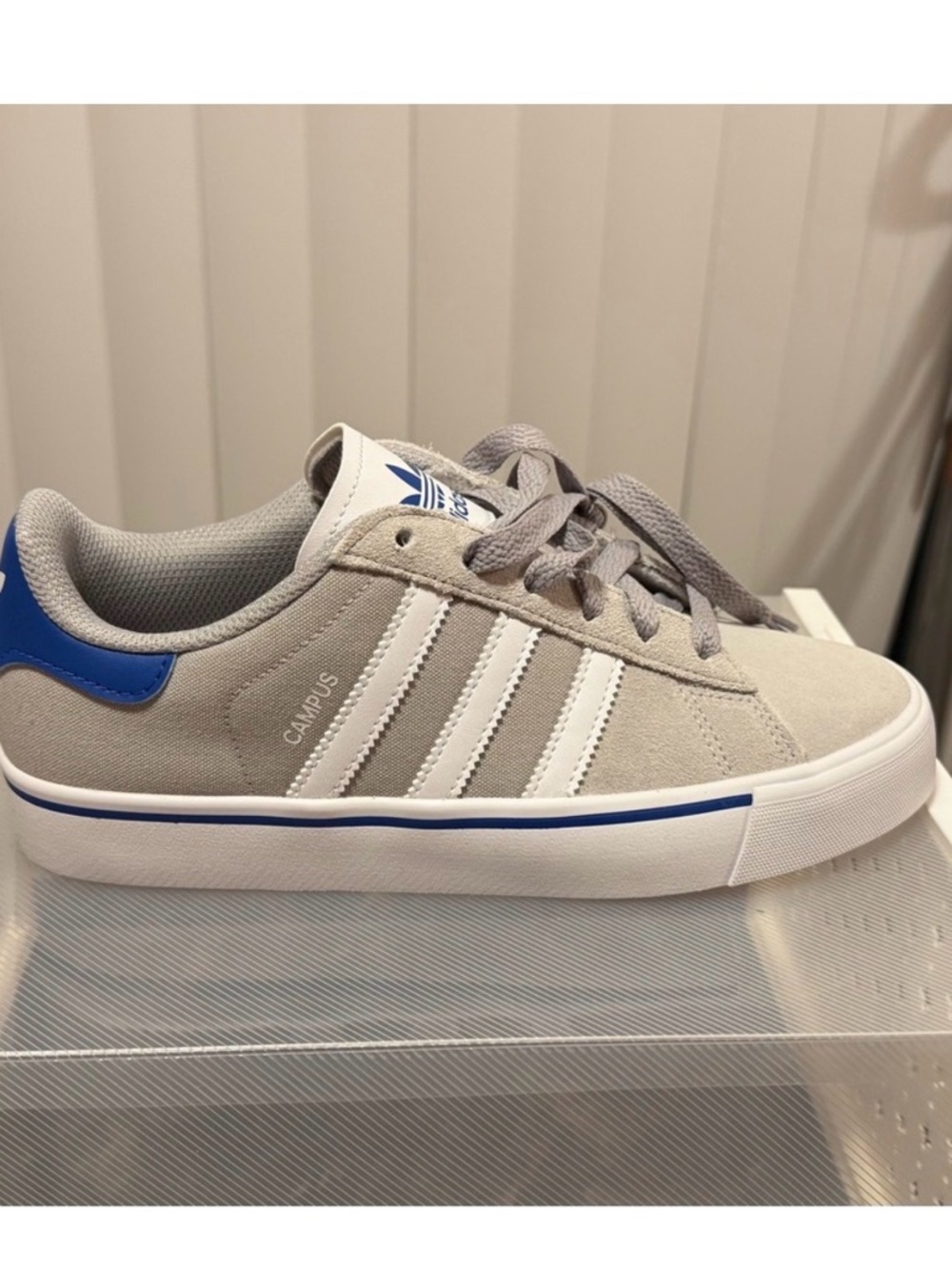 adidas Campus Women's Light Gray and Blue Sneakers